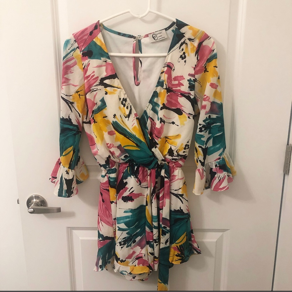 Painted Floral Romper